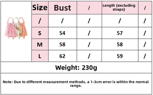 Size chart showing bust and length measurements for floral halter backless mini dress