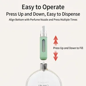 5ml refillable perfume atomizer with bottom spray filling system and visual window