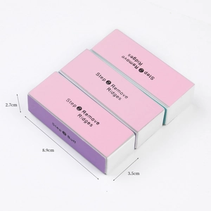 Set di 3 mattoncini per unghie professionali a 4 fasi per levigatura e lucidatura 8,9 cm