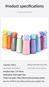 Spécifications du thermos 350ml en acier inoxydable 304 avec 10 coloris divers