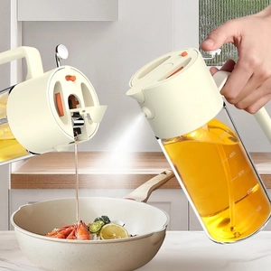 500ml dual-use glass oil sprayer and dispenser for cooking and air fryer use