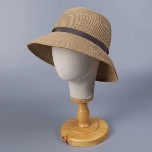 Japanese style breathable plant fiber sun hat for women's summer commuter wear