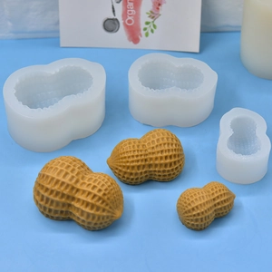 Set stampi in silicone a forma di arachide per candele e saponi fai-da-te