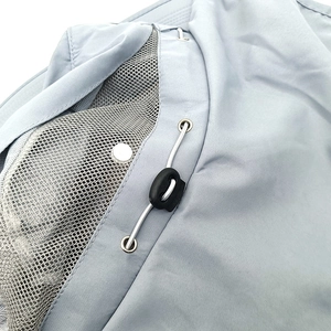 Close-up of breathable mesh fabric and adjustable drawstring on ice silk sun mask