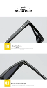 Macro detail of high-quality metal hinges and frame construction on retro cat-eye sunglasses