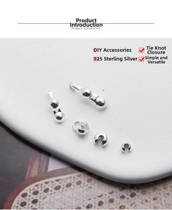 Makroaufnahme von S925 Sterlingsilber DIY-Schmuckperlenabdeckungen für Armbänder