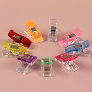 Multipurpose Sewing Clips Plastic Transparent Binding Quilting Crafting Clamps Document Holders DIY Manual Tool Accessory