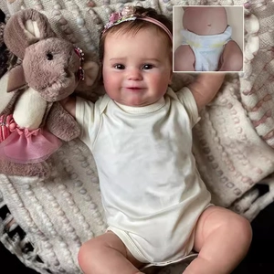 Bambola Reborn Realistica In Vinile A Corpo Intero Impermeabile Neonato Con Capelli Radicati A Mano