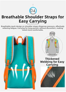 Breathable mesh shoulder straps and ergonomic pressure relief design for outdoor backpacks