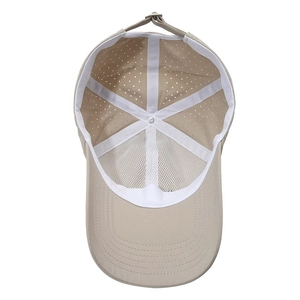 Quick-dry breathable baseball cap interior view with mesh lining and ventilation holes