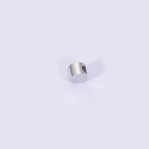 Polished 316L stainless steel spacer bead with horizontal hole for DIY jewelry making