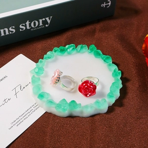 Moule En Silicone Pour Bricolage Résine Cristal Cluster Dessous De Verre Tapis De Tasse Rond Outil De Moulage À La Main