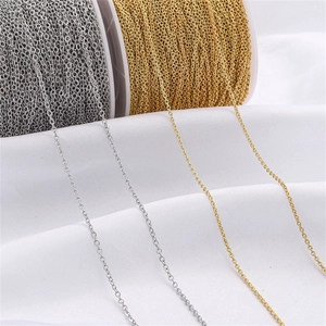 14K gold filled and silver cable chains for DIY jewelry making and necklace crafts