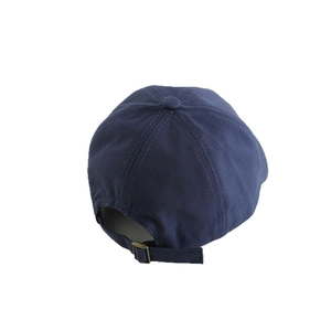 Klassische dunkelblaue 6-Panel Baseballkappe mit verstellbarer Metallschnalle Rückansicht