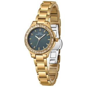 Women's Quartz Watch Rhinestone Bezel Stainless Steel Band Waterproof Elegant Luxury Fashion Timepiece