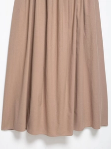 Detail view of the summer maxi dress featuring pleated fabric texture and a flowing hemline