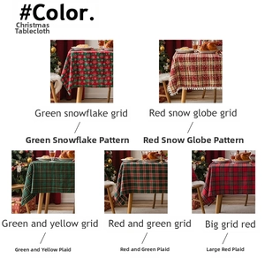 Close-up of assorted Christmas linen table runners with snowflake patterns and tassels
