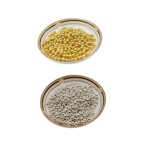Polished 14k gold-filled and silver round spacer beads for DIY jewelry making