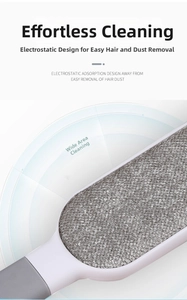 Close-up of electrostatic fiber brush head for hair and dust removal from clothing