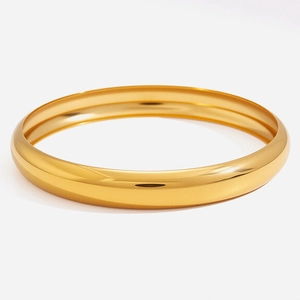 Armreif Armband 18K Vergoldet Edelstahl Wasserdicht Hypoallergen Minimalistischer Schmuck Für Damen Party Alltag
