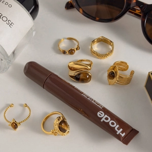 Coffret de 6 bagues dorées vintage avec œil de tigre aux styles bohème et minimaliste