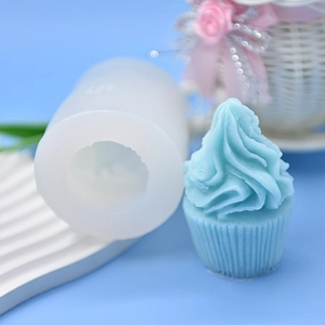 Silicone mold set for realistic cupcake candles and aromatherapy wax crafts