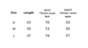 Size chart for lace sleepwear set showing detailed length, bust and waist measurements
