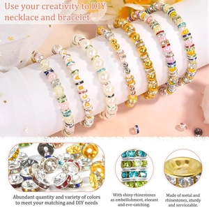 900pcs crystal rhinestone spacer beads for jewelry making with DIY letter bead bracelets
