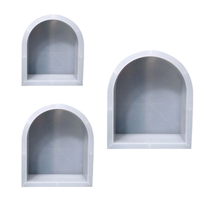 Three sizes of arch-shaped silicone molds for DIY resin casting and bookend making