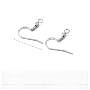 Detail view of stainless steel spring earring hooks in gold and silver finish