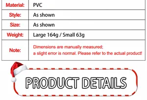 Detailed size and weight chart for PVC Christmas lantern decorations in two sizes