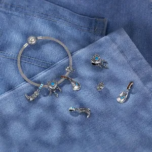 925 silver bohemian cowboy bracelet with turquoise heart and dreamcatcher charms