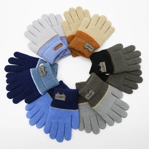 Variété de gants de cyclisme tricotés pour enfants avec broderie JUMP en diverses couleurs