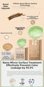 Confronto tra tappetini in silicone per friggitrice ad aria con trama filtrante olio 3D