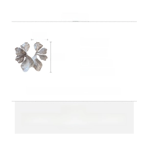 Detailed size specifications for large silver 3D flower earrings with alloy texture