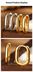 Detailed view of S925 sterling silver oval hoop earrings with polished finish and hallmark
