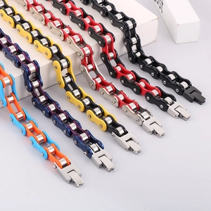 Motorcycle Chain Bracelet For Men Stainless Steel Bicycle Link Punk Hip Hop Biker Jewelry Industrial Mechanical Style