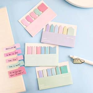 Colorful Morandi Sticky Notes Gradient Index Tabs Writeable Page Markers Paper Bookmarks Office School Stationery