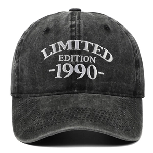 Vintage Washed Cotton Baseball Cap For Men Women LIMITED EDITION 1990 Embroidery Adjustable Dad Hat Distressed Outdoor Sun Protection Cap