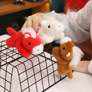 Cute Horse Fridge Magnet Plush Toy Magnetic Animal Doll For Kitchen Decor Soft Stuffed Pony Ornament