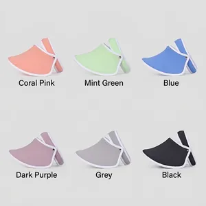 Women sun visor hats in six colors with wide brims and head-hoop design for sun protection