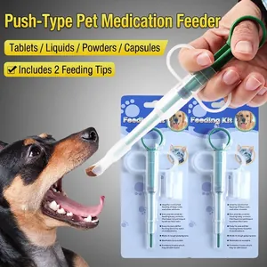 Siringa Distributore Di Pillole Per Animali Strumento Alimentazione Medica Per Cani Gatti Con Punte In Silicone Morbido Accessori Cura