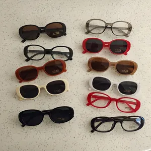 Variety of kids vintage oval sunglasses with UV400 protection and anti-blue light lenses