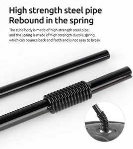 Detail of durable high-strength steel pipe with flexible spring for punching ball stability