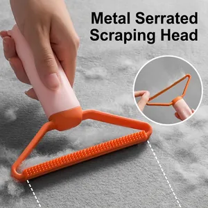 Dual-sided metal lint remover for pet hair cleaning on carpets and clothes