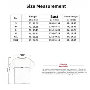 Tableau des tailles pour vêtements de sport homme avec mesures en CM et POUCES