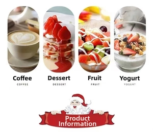 Detail view of stainless steel spoons in coffee, dessert, fruit salad and yogurt scenarios
