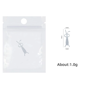 Detailed size specifications for silver Y-shaped nail art magnet tool and packaging