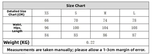 Size chart table for women striped embroidered shirt and wide leg pants set