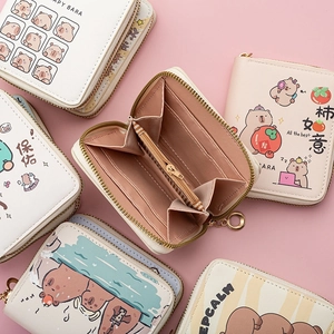 Internal structure of Capybara wallet showing card slots and zipper compartment